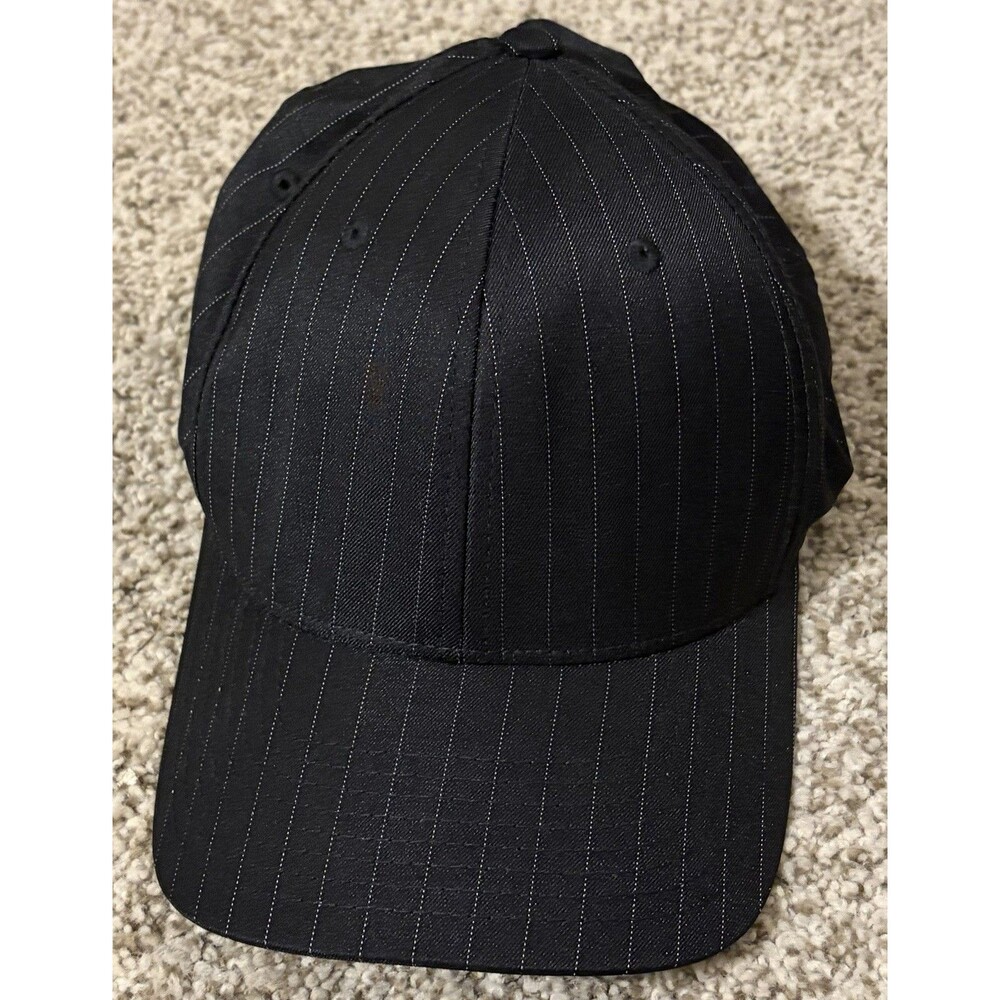 Men's Lids Black Pinstripe Baseball Hat, Flex Fit, Size L/XL